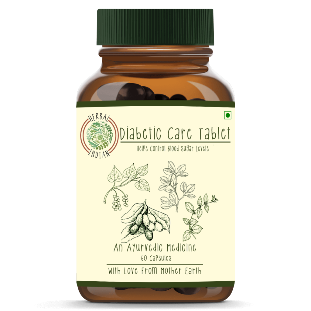 Herbal Indian Diabetic Care Tablet - Front